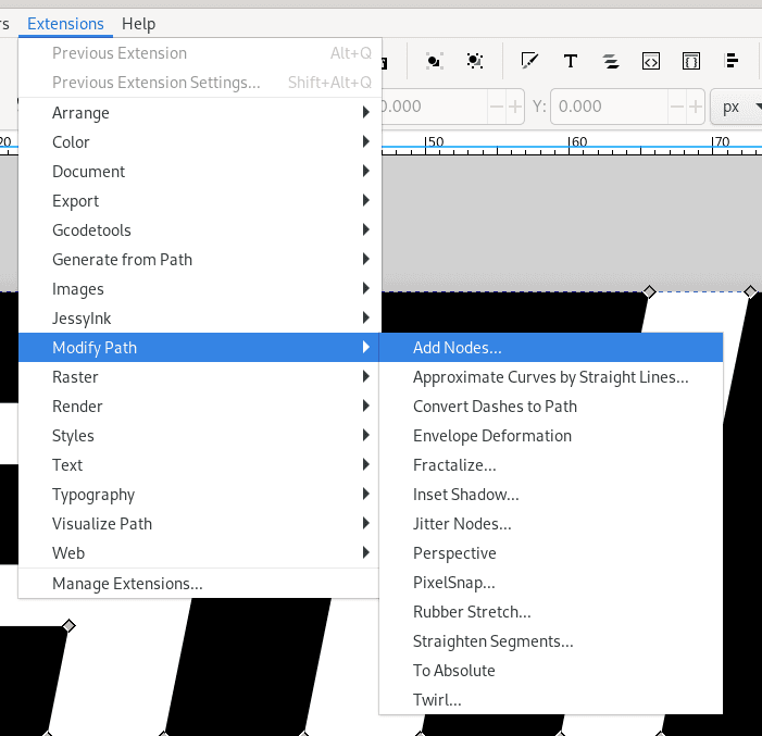 Inkscape Add Nodes